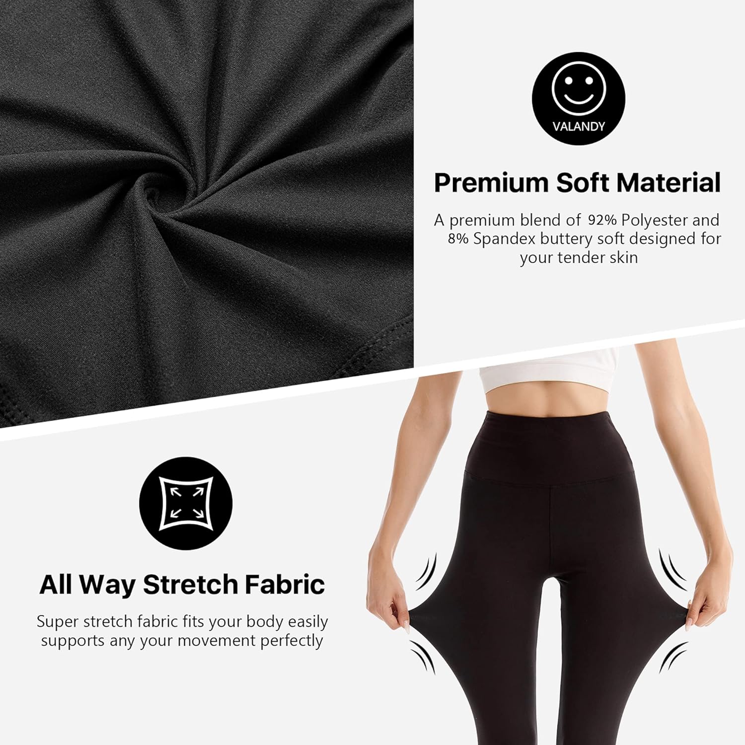 High Waisted Leggings for Women - Full Length Capri Buttery Soft Yoga Pants for Workout Athletic - Image 4
